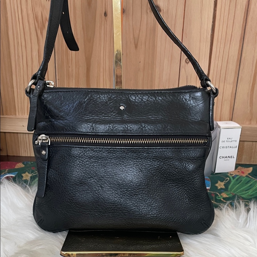 Small Kate Spade Mini Black Pebbled Leather Crossbody Bag - So Cute And Tiny - Picture 1 of 10
